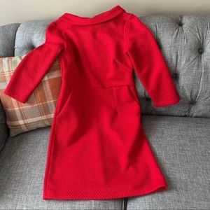 Women’s 2P Boden red textured dress